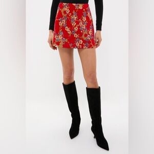 EUC Tuckernuck Sakura Blossom Chenille Jacquard Meg Mini Skirt -size small -NWOT